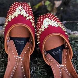 Brand new trendy 3.d flowers jutti